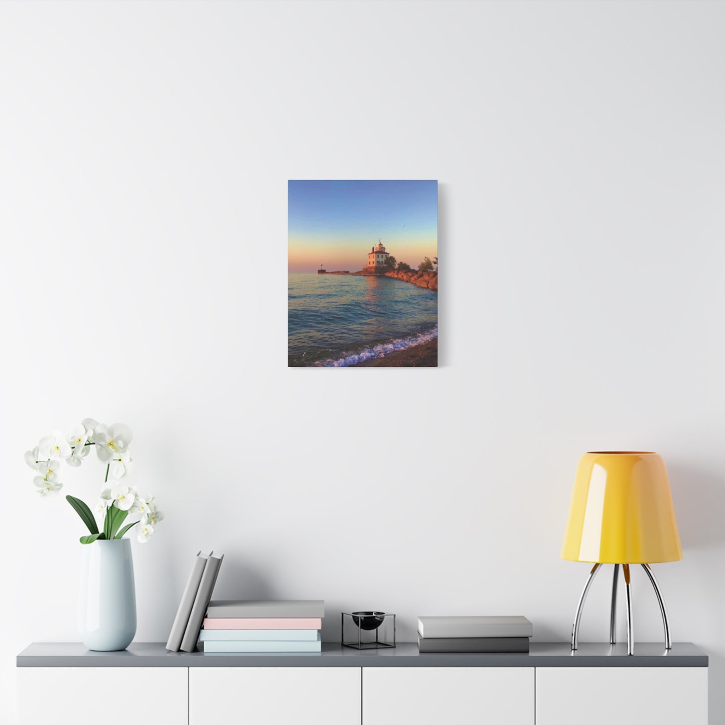 Colorful Canvas Print • "Lighthouse Glow" • Vertical or Horizontal orientations • Sizes from 8"x10" to 30"x40"