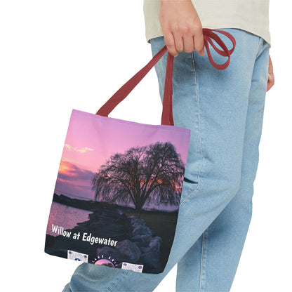Stylish Photo Tote Bag • "Willow at Edgewater" • 5 color handle choices