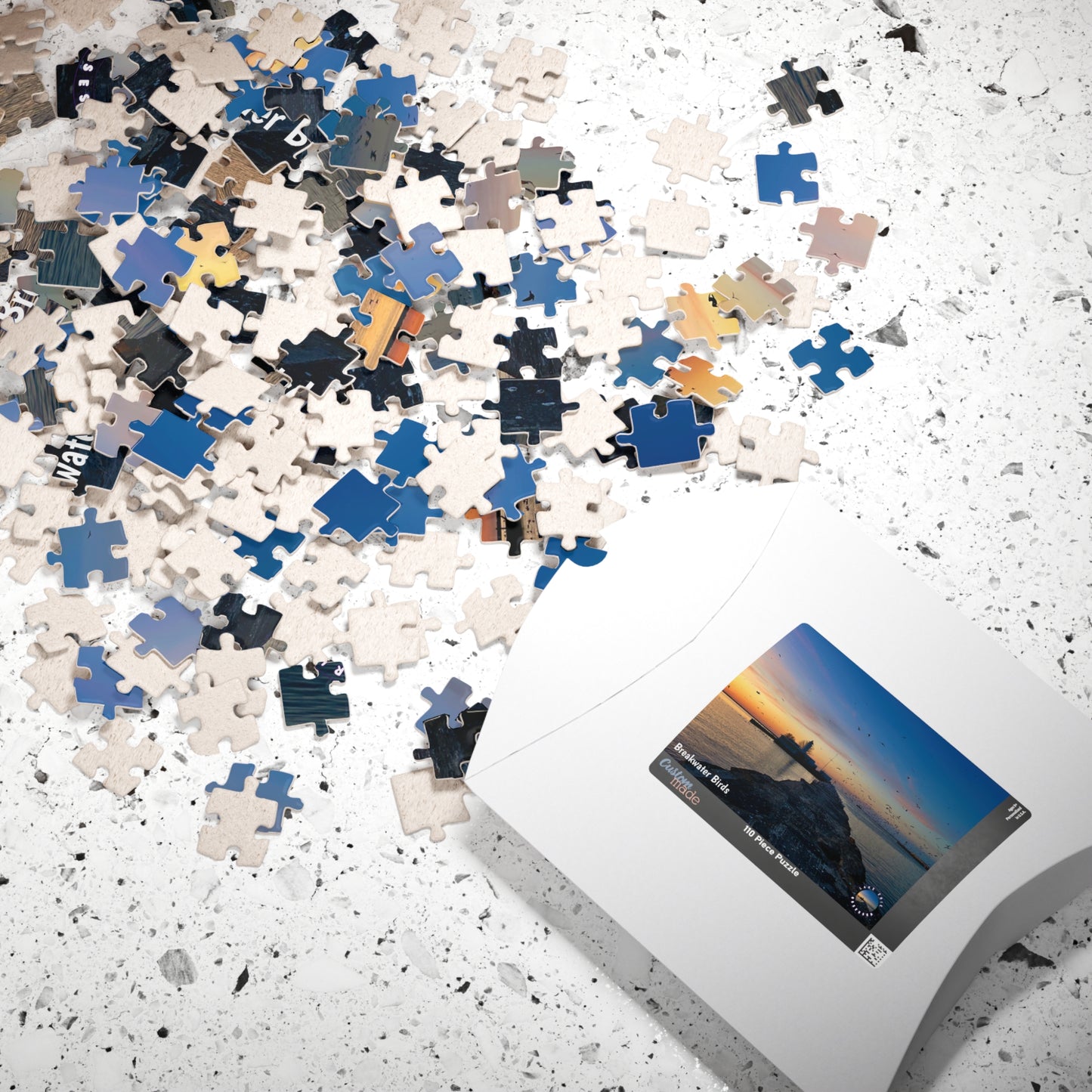 Dazzling Jigsaw Puzzle • "Breakwater Birds" • 110, 252, 520, & 1014-Piece Puzzles