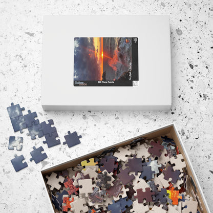 Dazzling Jigsaw Puzzles • "Fiery Splash at Avon Lake" • 110, 252, 520, & 1014-Piece Puzzles