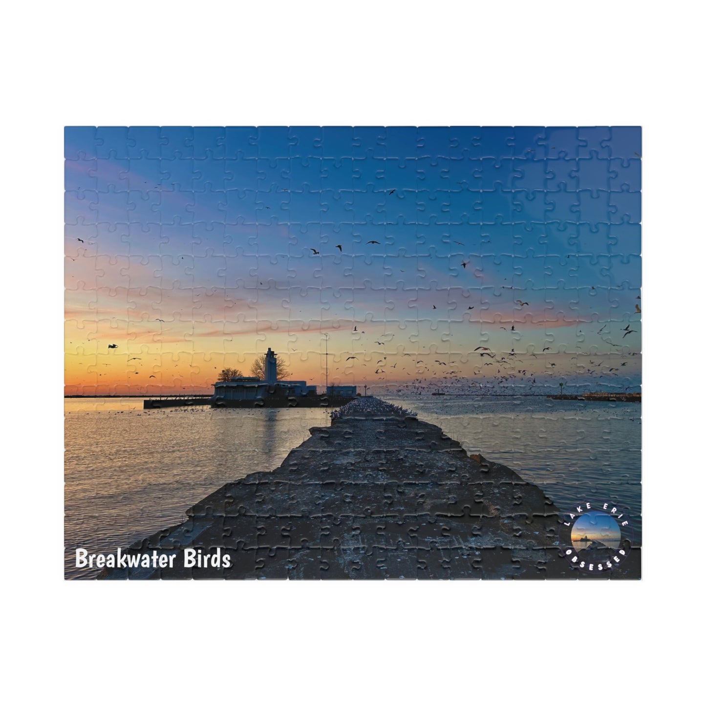 Dazzling Jigsaw Puzzle • "Breakwater Birds" • 110, 252, 520, & 1014-Piece Puzzles