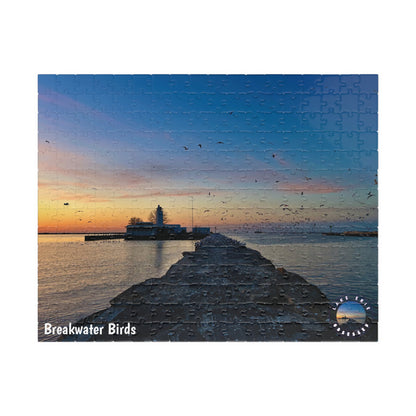 Dazzling Jigsaw Puzzle • "Breakwater Birds" • 110, 252, 520, & 1014-Piece Puzzles