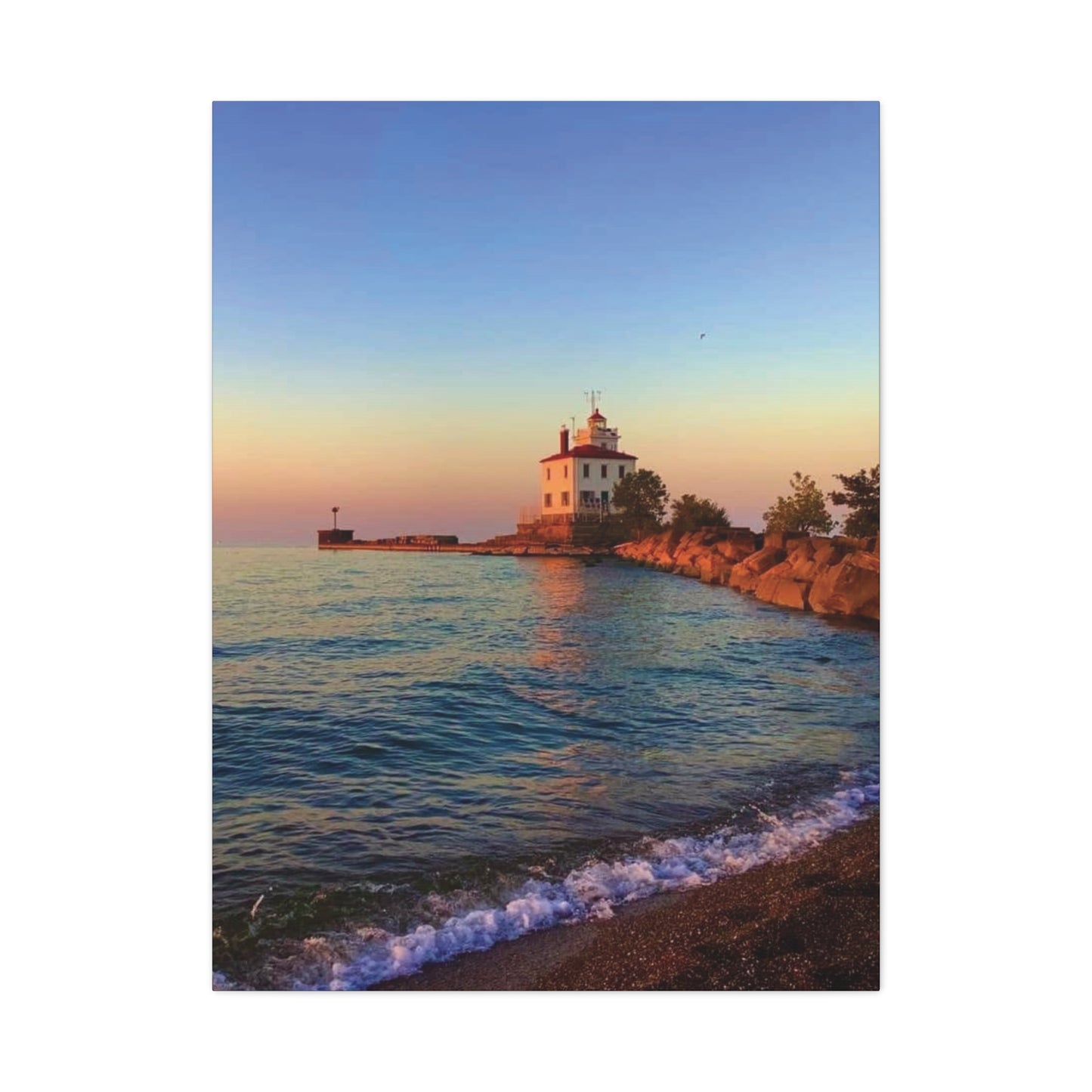 Colorful Canvas Print • "Lighthouse Glow" • Vertical or Horizontal orientations • Sizes from 8"x10" to 30"x40"