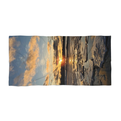 Vibrant Photo Beach Towel • "Icy Sunset" • Relax in Style