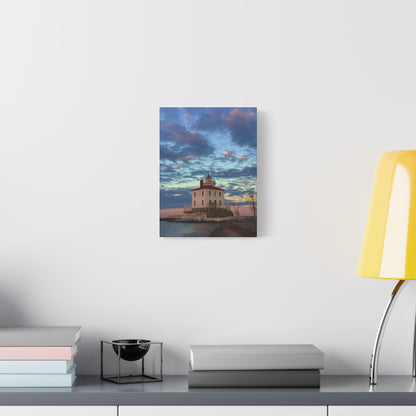 Colorful Canvas Print • "Winter at the Light" • Vertical or Horizontal orientations • Sizes from 8"x10" to 30"x40"