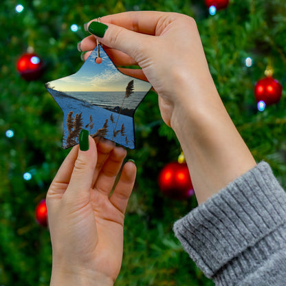 Lake Erie Obsessed Ceramic Christmas Ornaments • Star, Circle, Heart, or Snowflake keepsake