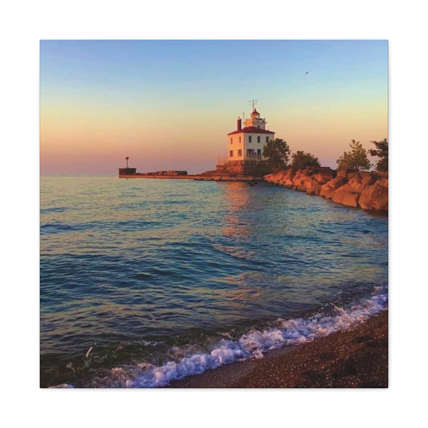 Colorful Canvas Print • "Lighthouse Glow" • Vertical or Horizontal orientations • Sizes from 8"x10" to 30"x40"