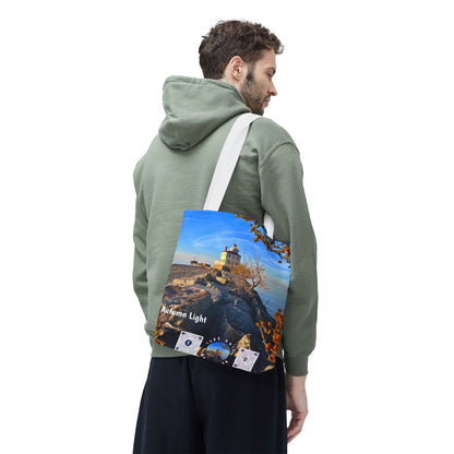 Stylish Photo Tote Bag • "Autumn Light" • 5 color handle choices