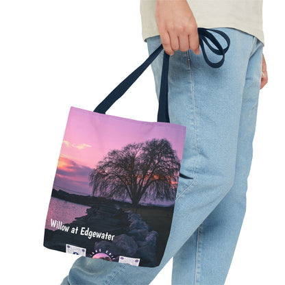 Stylish Photo Tote Bag • "Willow at Edgewater" • 5 color handle choices