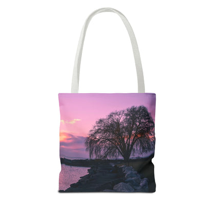 Stylish Photo Tote Bag • "Willow at Edgewater" • 5 color handle choices
