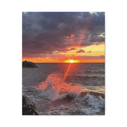 Colorful Canvas Print • "Fiery Splash at Avon Lake" • Vertical or Horizontal orientations • Sizes from 8"x10" to 30"x40"