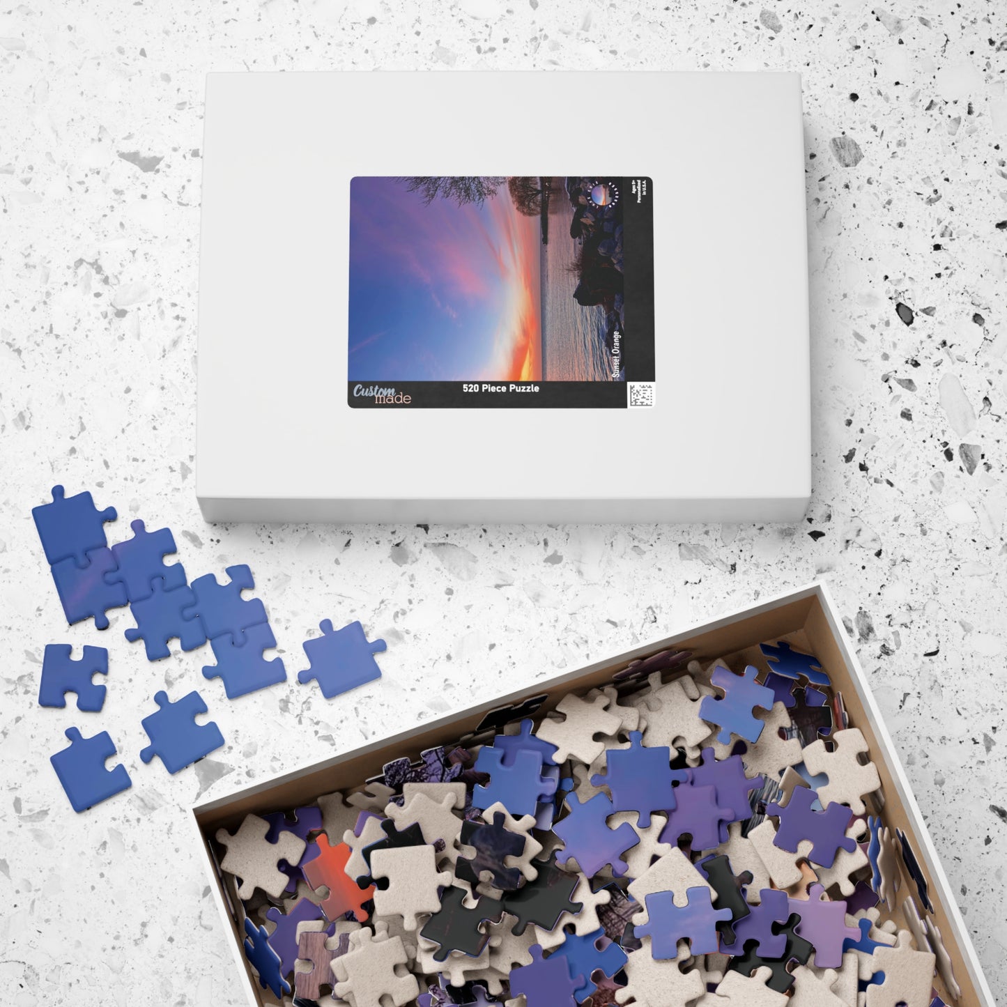 Dazzling Jigsaw Puzzle • "Sunset Orange" • 110, 252, 520, & 1014-Piece Puzzles