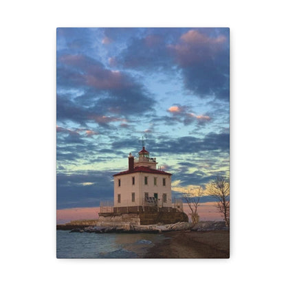 Colorful Canvas Print • "Winter at the Light" • Vertical or Horizontal orientations • Sizes from 8"x10" to 30"x40"