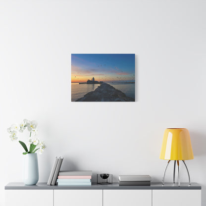 Colorful Canvas Print • "Breakwater Birds" • Vertical or Horizontal orientations • Sizes from 8"x10" to 30"x40"