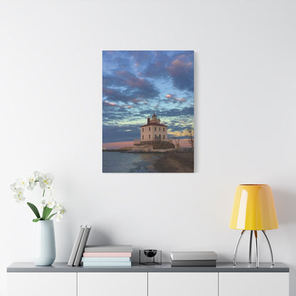 Colorful Canvas Print • "Winter at the Light" • Vertical or Horizontal orientations • Sizes from 8"x10" to 30"x40"