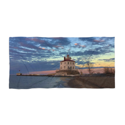 Vibrant Photo Beach Towel • "Winter at the Light" • Relax in Style