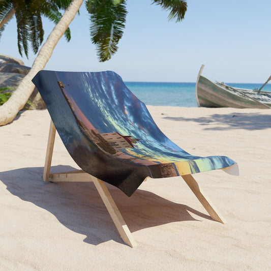 Vibrant Photo Beach Towel • "Winter at the Light" • Relax in Style