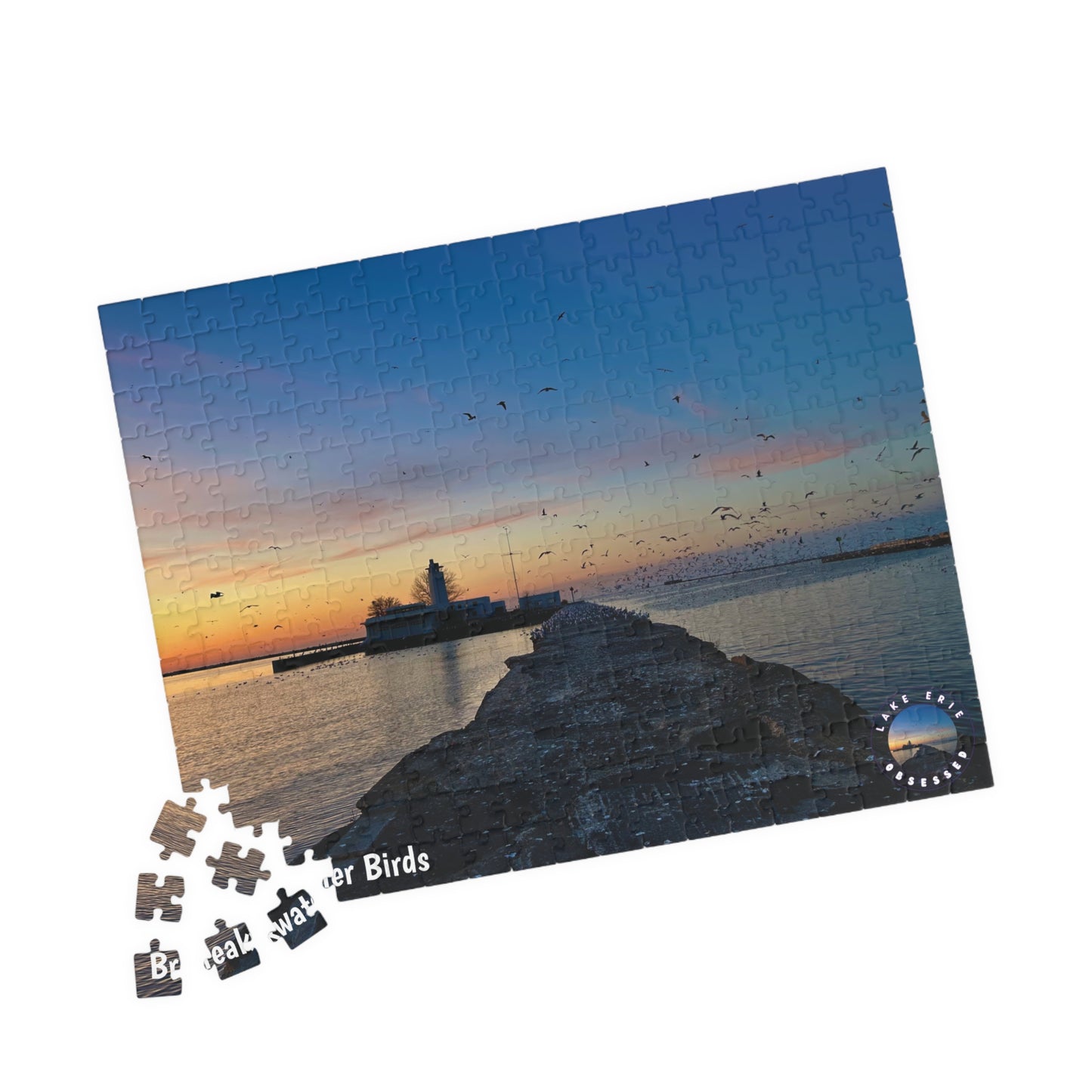 Dazzling Jigsaw Puzzle • "Breakwater Birds" • 110, 252, 520, & 1014-Piece Puzzles