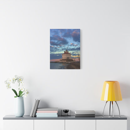 Colorful Canvas Print • "Winter at the Light" • Vertical or Horizontal orientations • Sizes from 8"x10" to 30"x40"