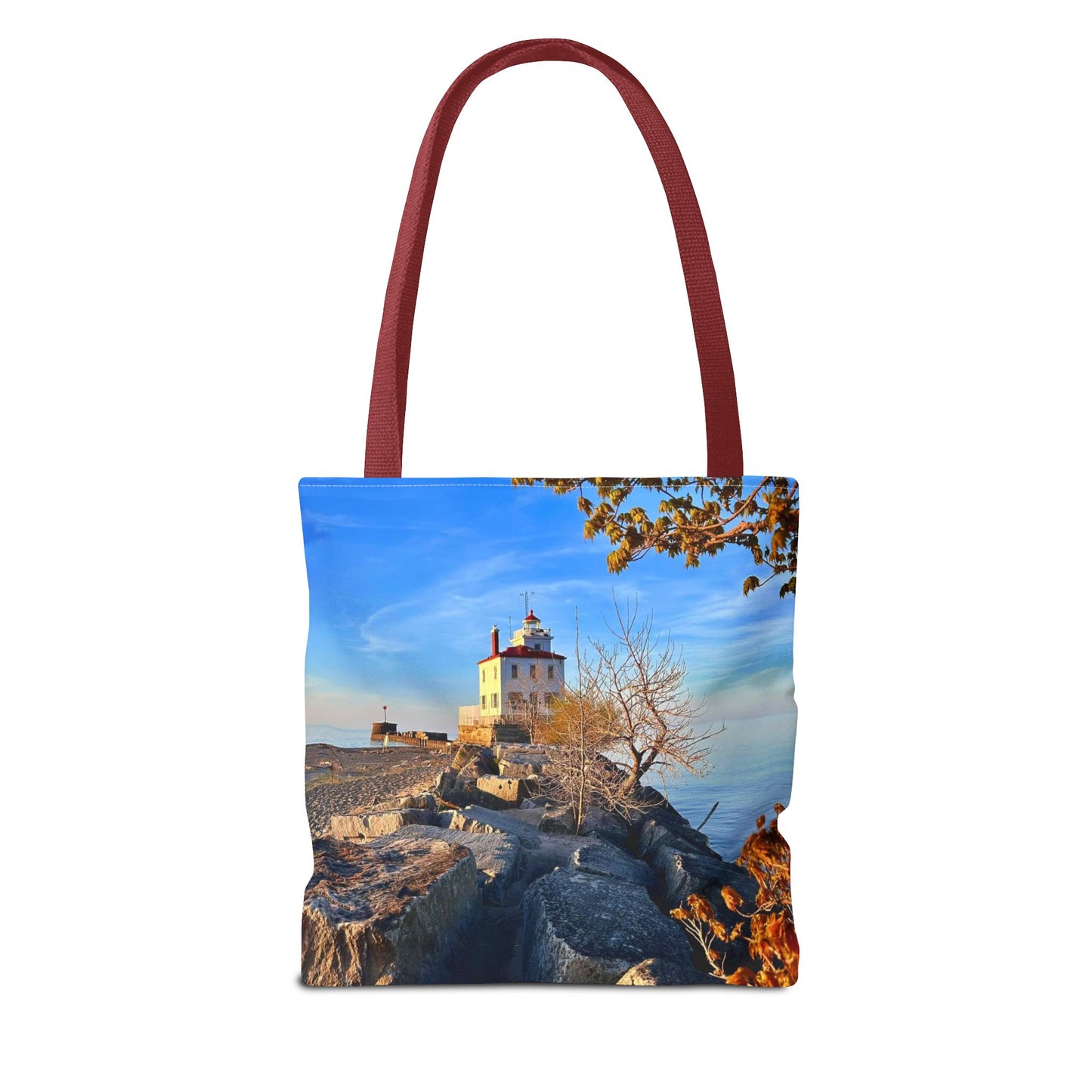 Stylish Photo Tote Bag • "Autumn Light" • 5 color handle choices