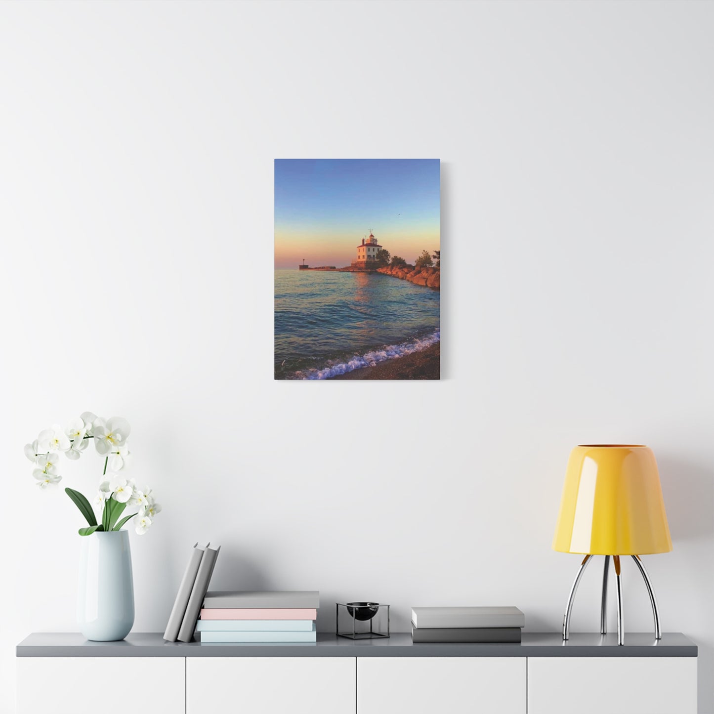 Colorful Canvas Print • "Lighthouse Glow" • Vertical or Horizontal orientations • Sizes from 8"x10" to 30"x40"