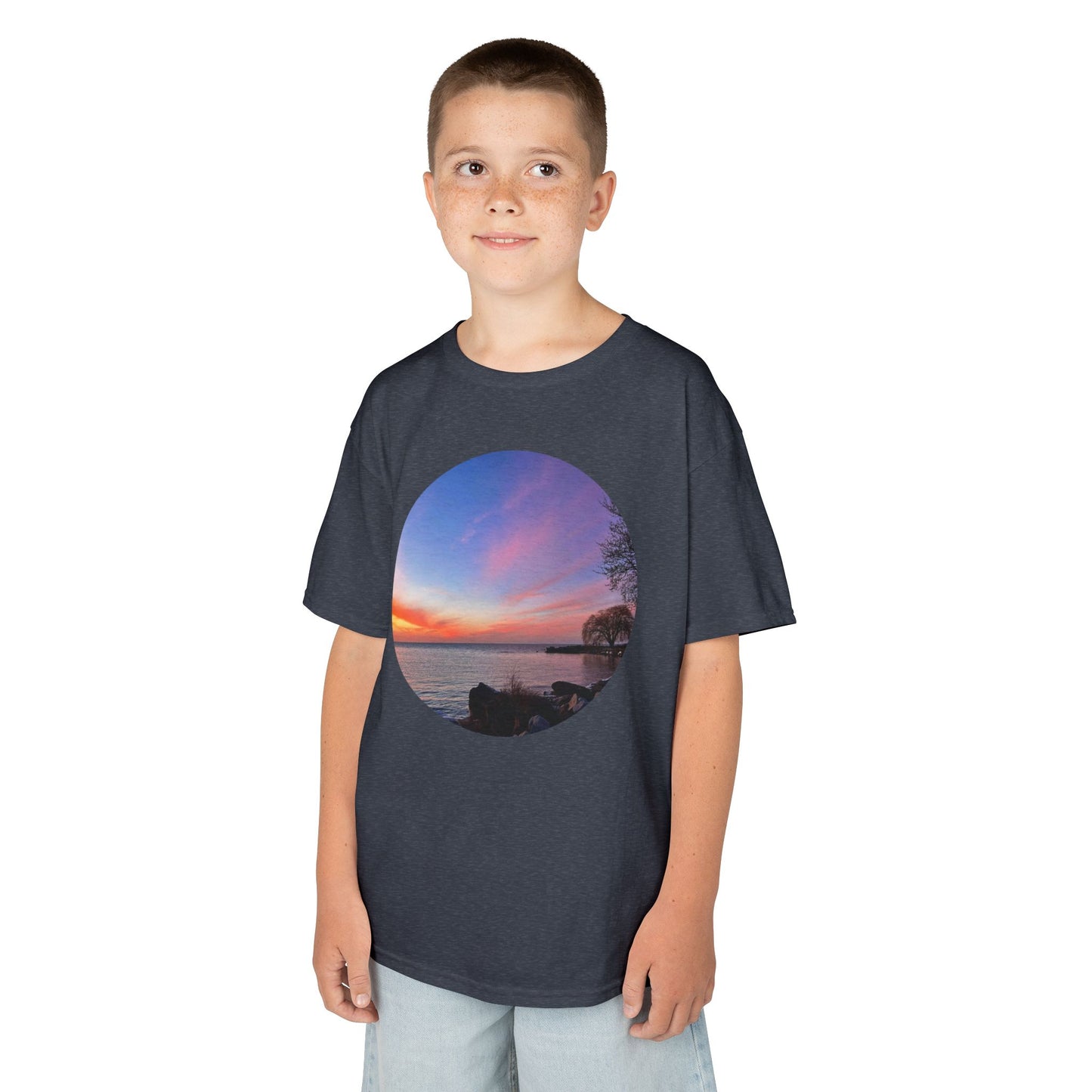 Sunset Orange • Kids Heavy Cotton™ Tee • 15 colors