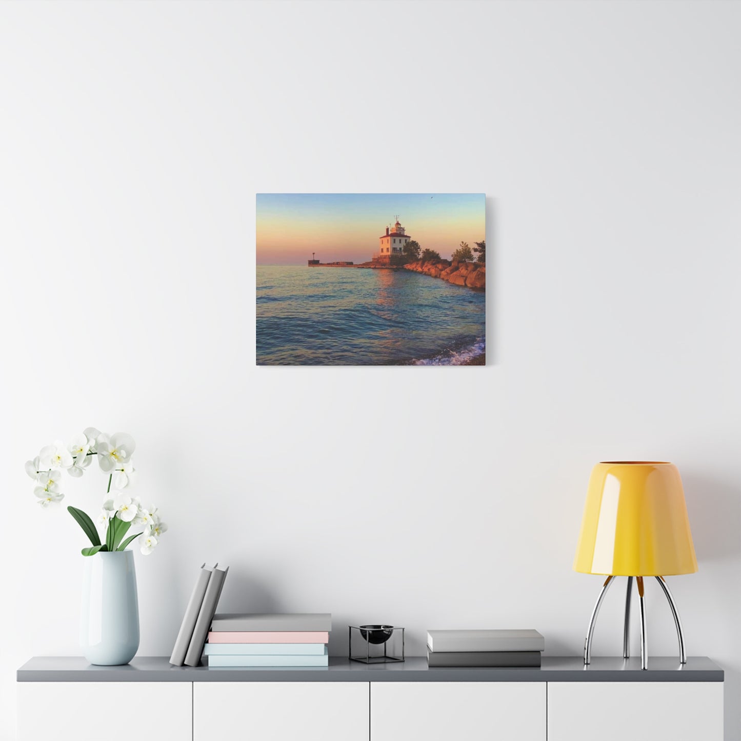 Colorful Canvas Print • "Lighthouse Glow" • Vertical or Horizontal orientations • Sizes from 8"x10" to 30"x40"