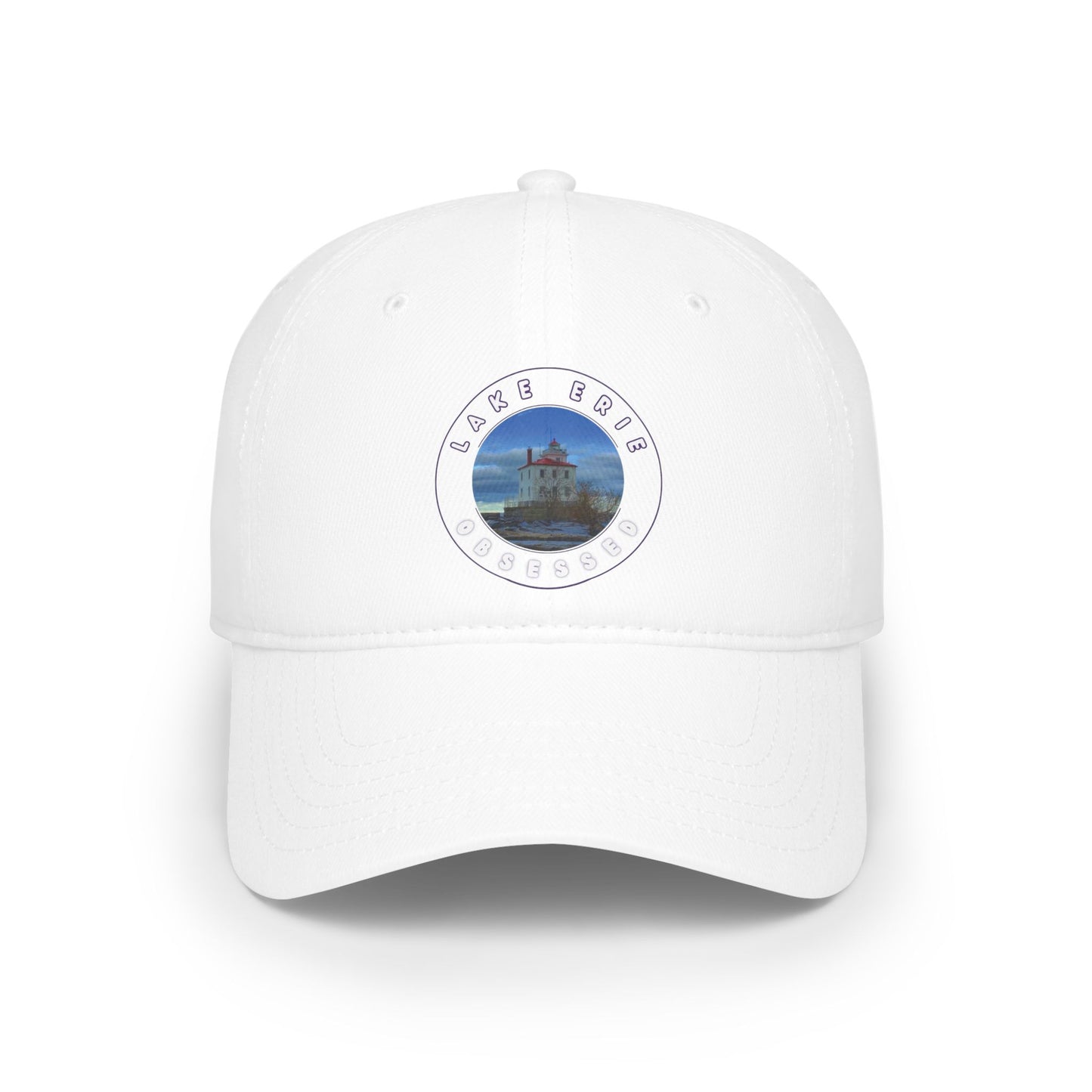 Casual Photo Baseball Cap • "Breakwater Lighthouse" • 7 fabric colors