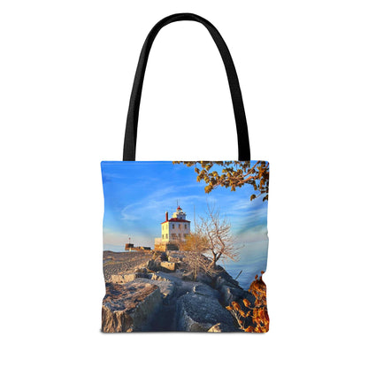 Stylish Photo Tote Bag • "Autumn Light" • 5 color handle choices