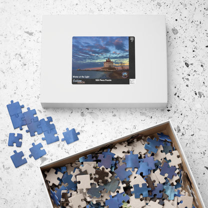 Dazzling Jigsaw Puzzle • "Winter at the Light" • 110, 252, 520, & 1014-Piece Puzzles