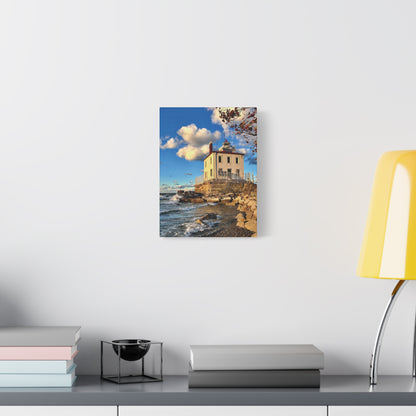 Colorful Canvas Print • "Fairport Harbor West Breakwater Light" • Vertical or Horizontal orientations • Sizes from 8"x10" to 30"x40"