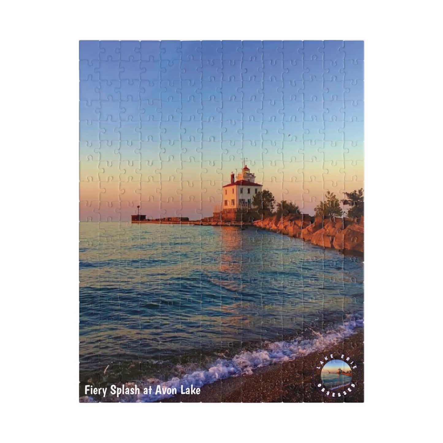 Dazzling Jigsaw Puzzles • "Lighthouse Glow" • 110, 252, 520, & 1014-Piece Puzzles for lighthouse lovers