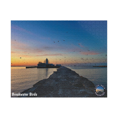 Dazzling Jigsaw Puzzle • "Breakwater Birds" • 110, 252, 520, & 1014-Piece Puzzles