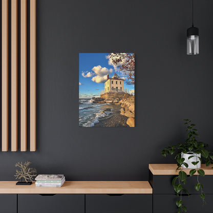 Colorful Canvas Print • "Fairport Harbor West Breakwater Light" • Vertical or Horizontal orientations • Sizes from 8"x10" to 30"x40"