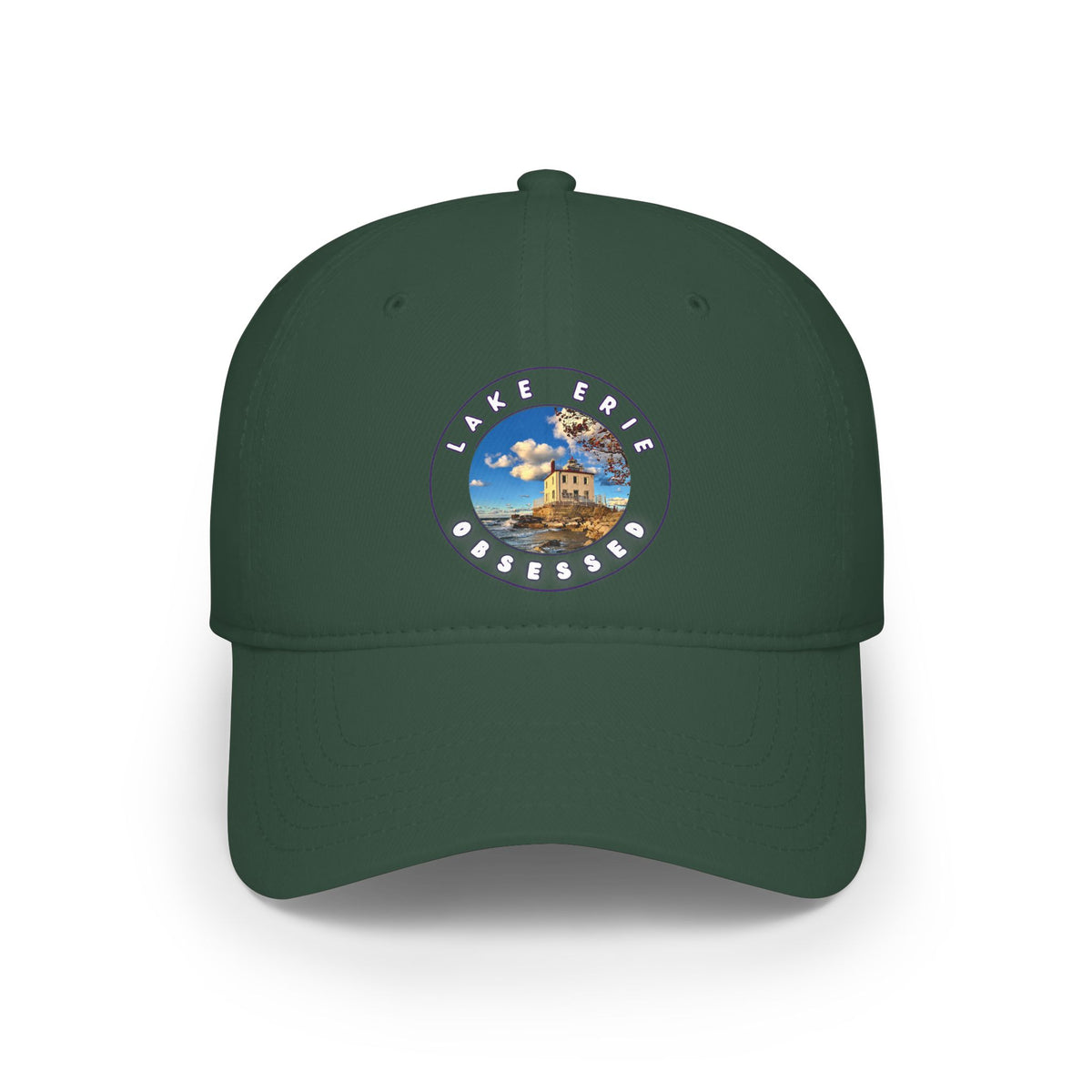 Casual Photo Baseball Cap • "Fairport Harbor West Breakwater Light" • 7 fabric colors