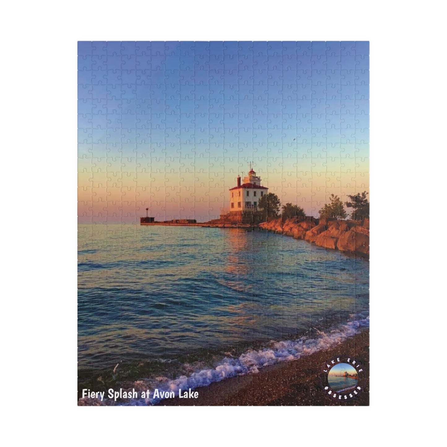 Dazzling Jigsaw Puzzles • "Lighthouse Glow" • 110, 252, 520, & 1014-Piece Puzzles for lighthouse lovers