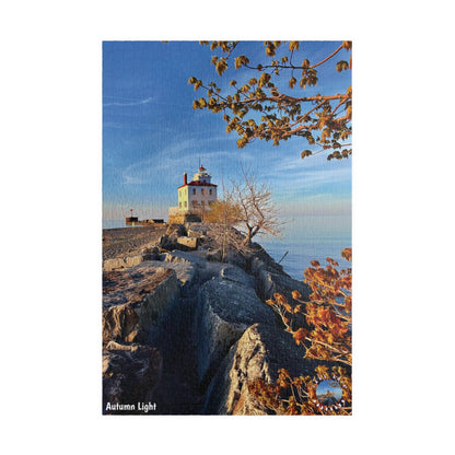Dazzling Jigsaw Puzzles • "Autumn Light" • 110, 252, 520, & 1014-Piece Puzzles for lighthouse lovers