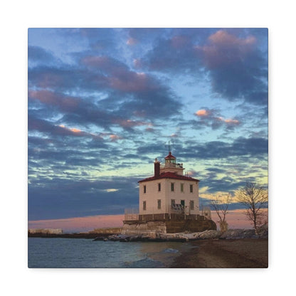 Colorful Canvas Print • "Winter at the Light" • Vertical or Horizontal orientations • Sizes from 8"x10" to 30"x40"