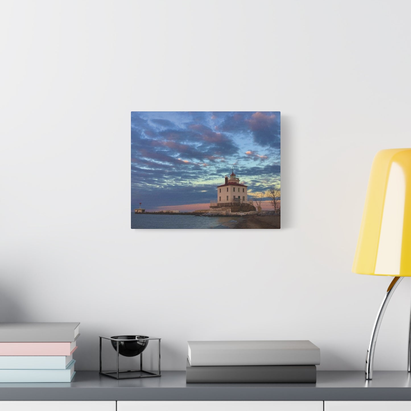 Colorful Canvas Print • "Winter at the Light" • Vertical or Horizontal orientations • Sizes from 8"x10" to 30"x40"