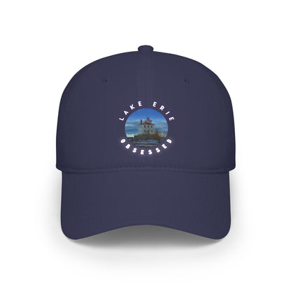 Casual Photo Baseball Cap • "Breakwater Lighthouse" • 7 fabric colors
