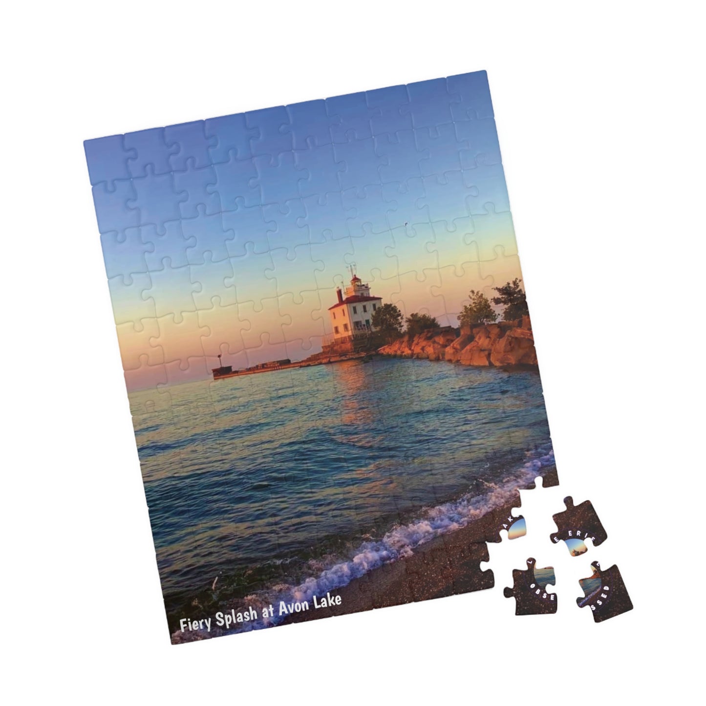 Dazzling Jigsaw Puzzles • "Lighthouse Glow" • 110, 252, 520, & 1014-Piece Puzzles for lighthouse lovers